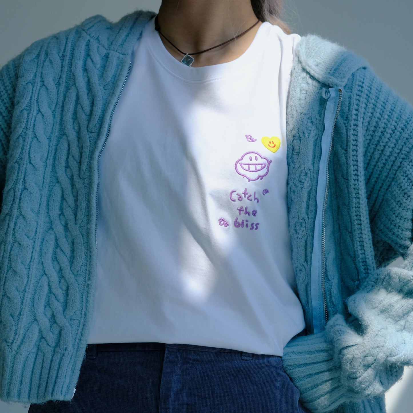 塵短袖 Tee 白《Catch the bliss》