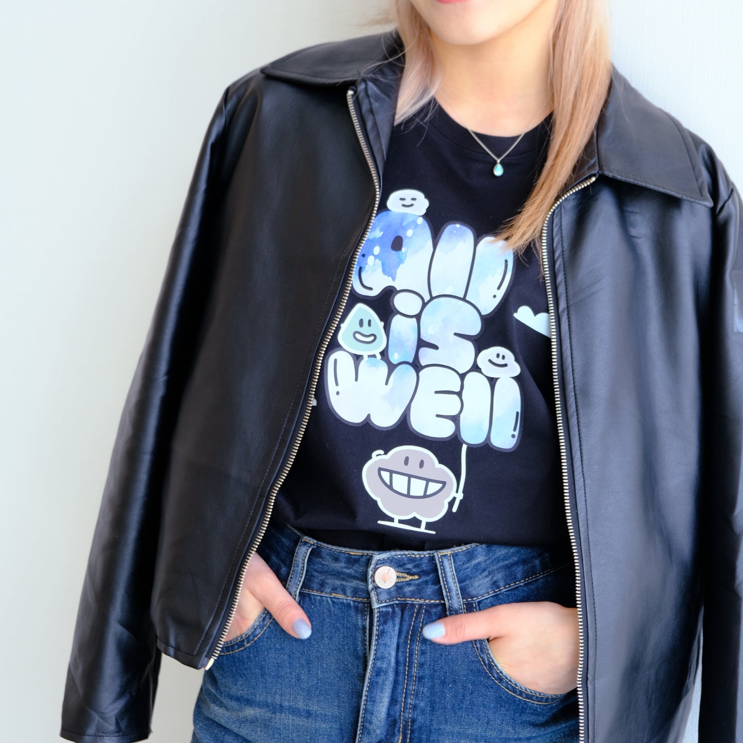 塵短袖 Tee 黑《All is well》