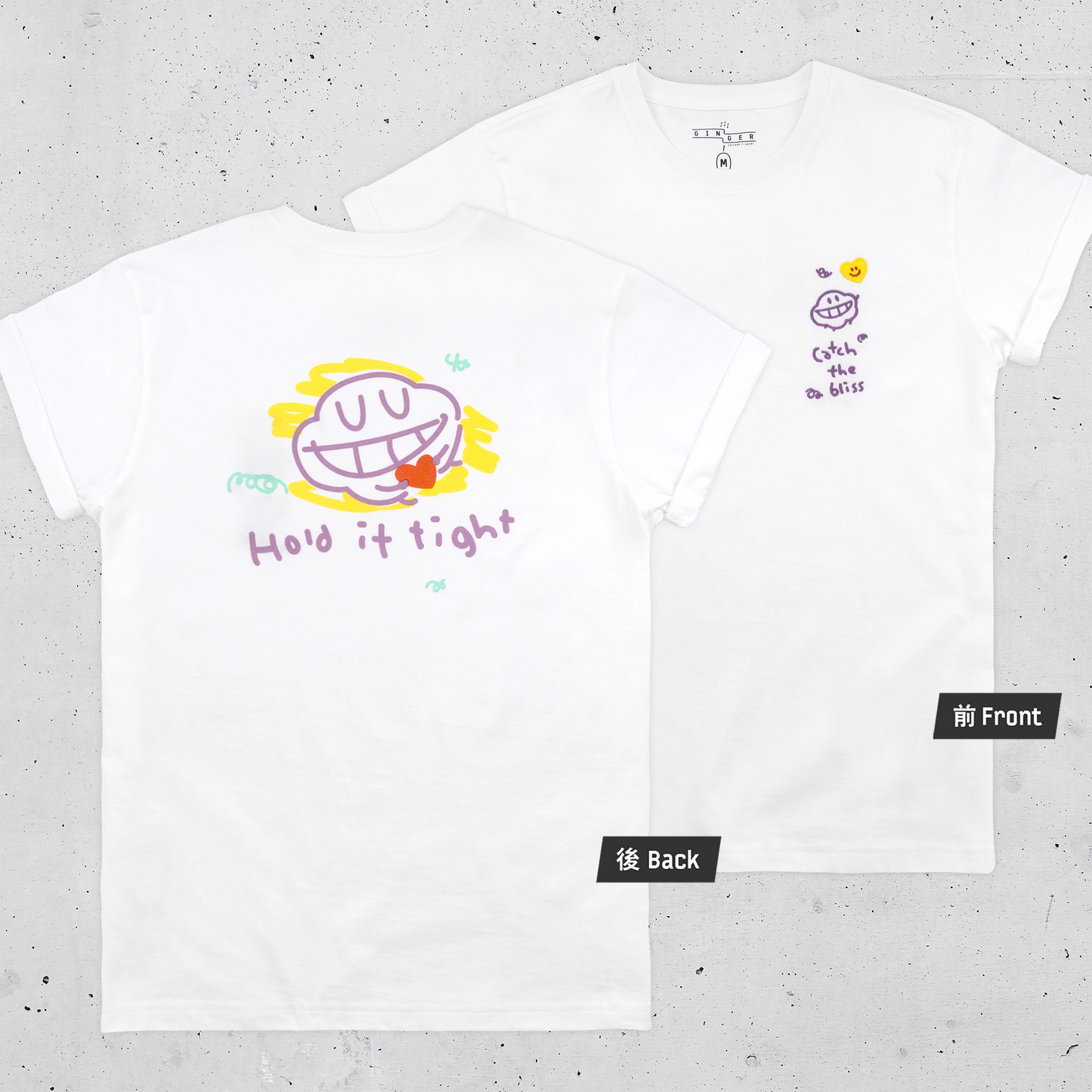 塵短袖 Tee 白《Catch the bliss》