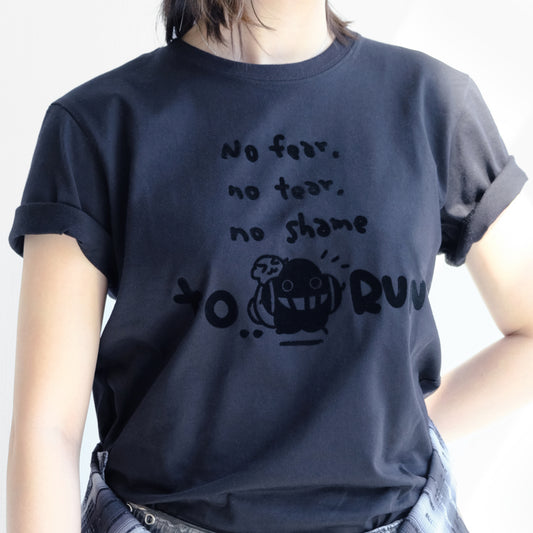 塵短袖 Tee 黑《No Shame to Run》