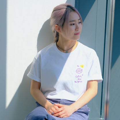 塵短袖 Tee 白《Catch the bliss》